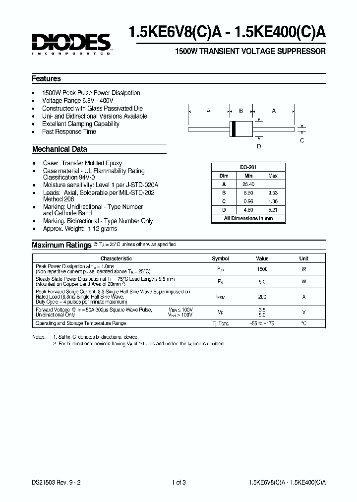 15KE100CA_185843.PDF Datasheet