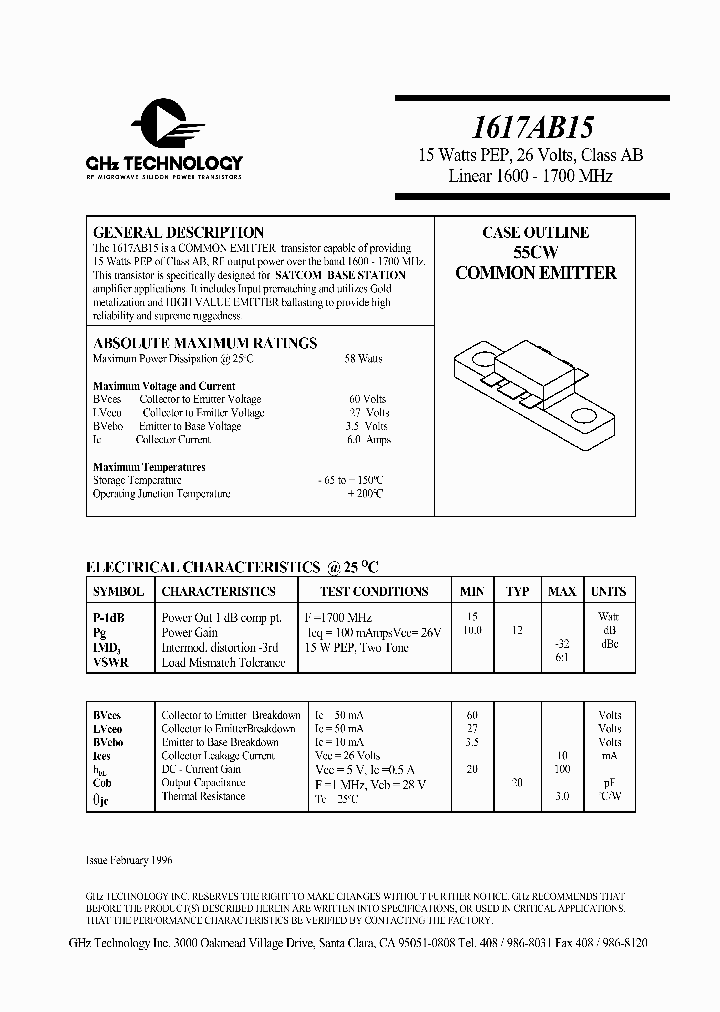 1617AB15_149234.PDF Datasheet