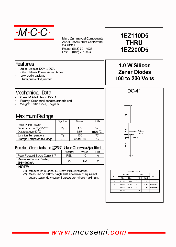 1EZ150D5_32308.PDF Datasheet