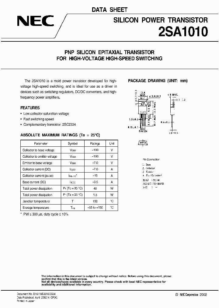 2SA1010_5970.PDF Datasheet