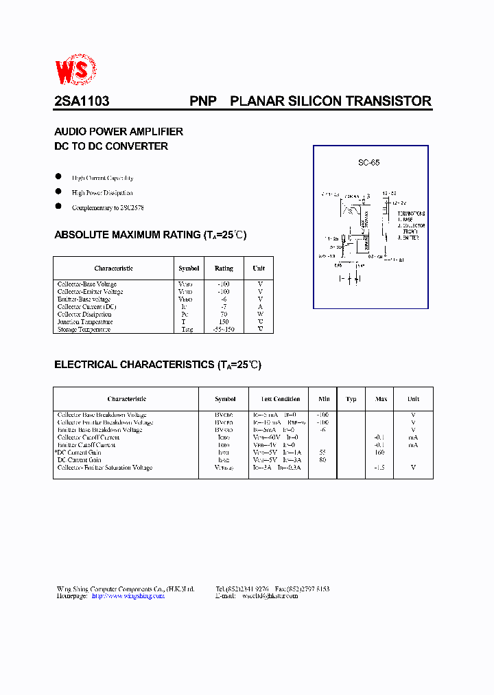 2SA1103_6026.PDF Datasheet