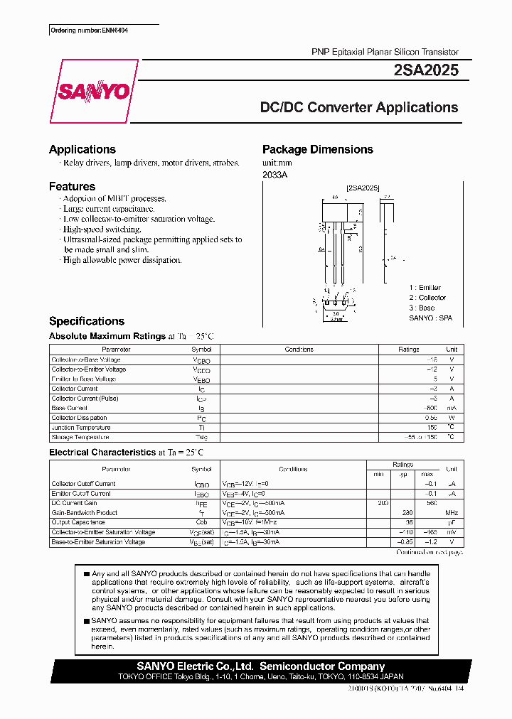 2SA2025_6164.PDF Datasheet