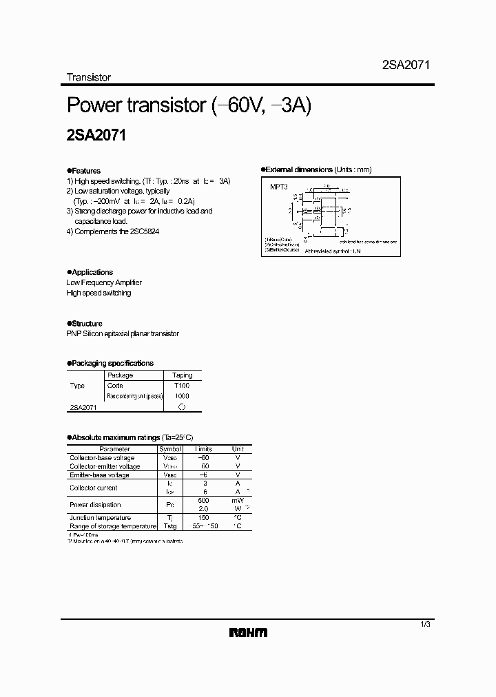 2SA2071_6189.PDF Datasheet