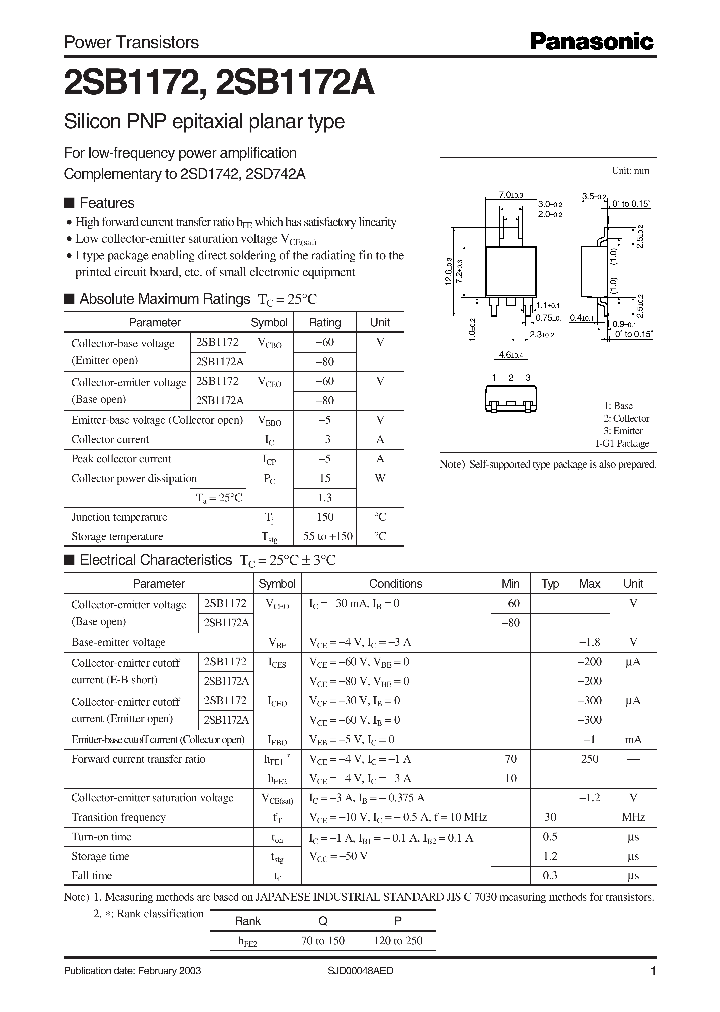 2SB1172_6767.PDF Datasheet