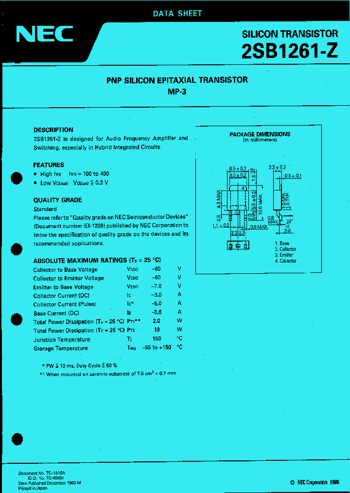 2SB1261-Z_191368.PDF Datasheet