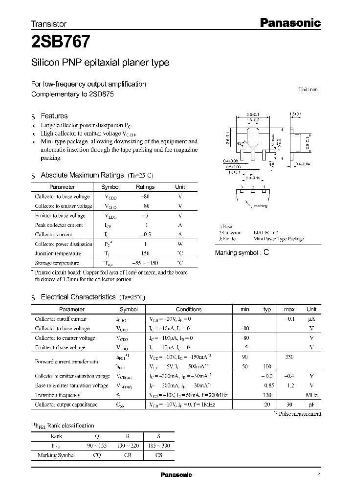 2SB767_6913.PDF Datasheet