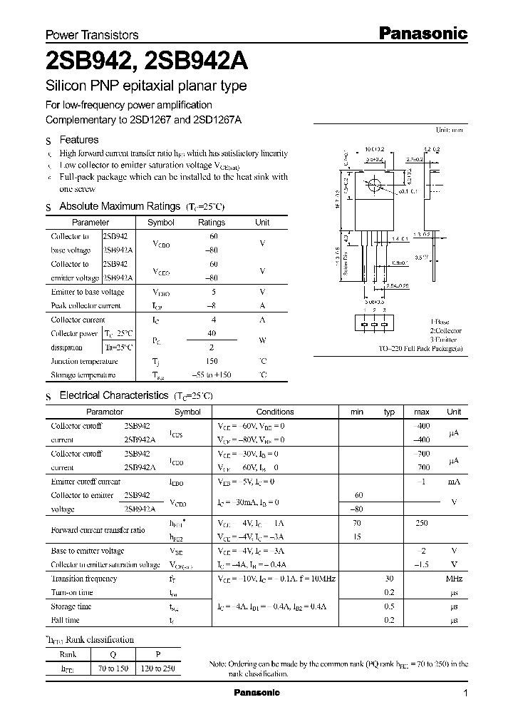 2SB942_7022.PDF Datasheet