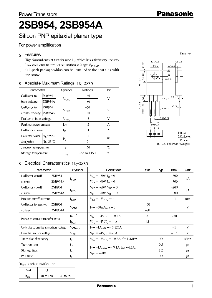 2SB954_7041.PDF Datasheet