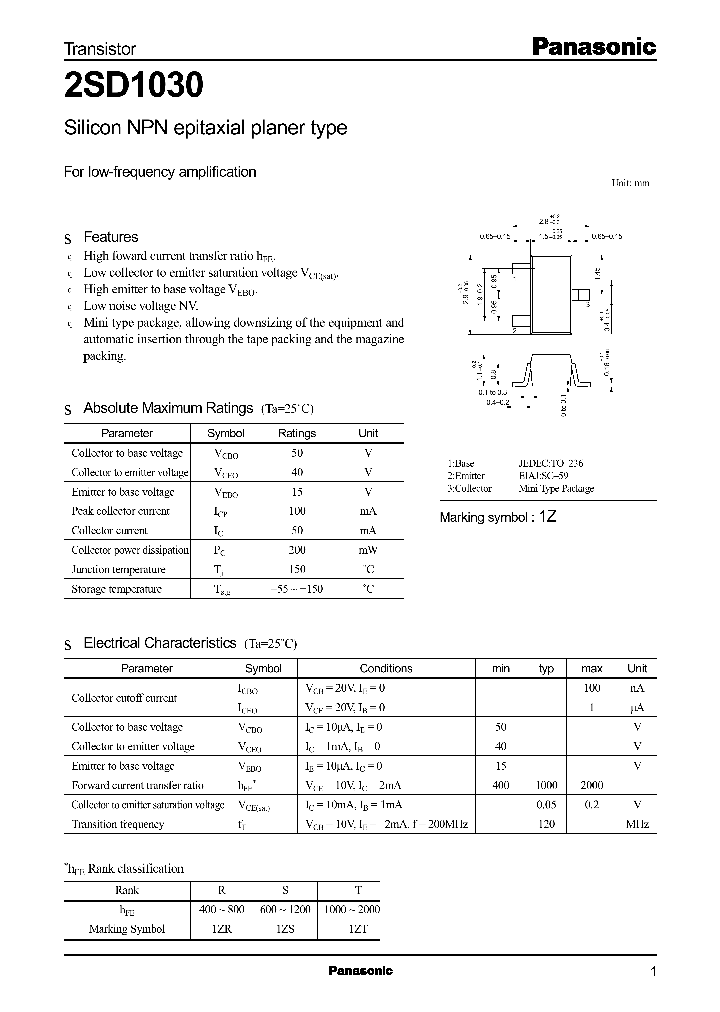 2SD1030_7215.PDF Datasheet