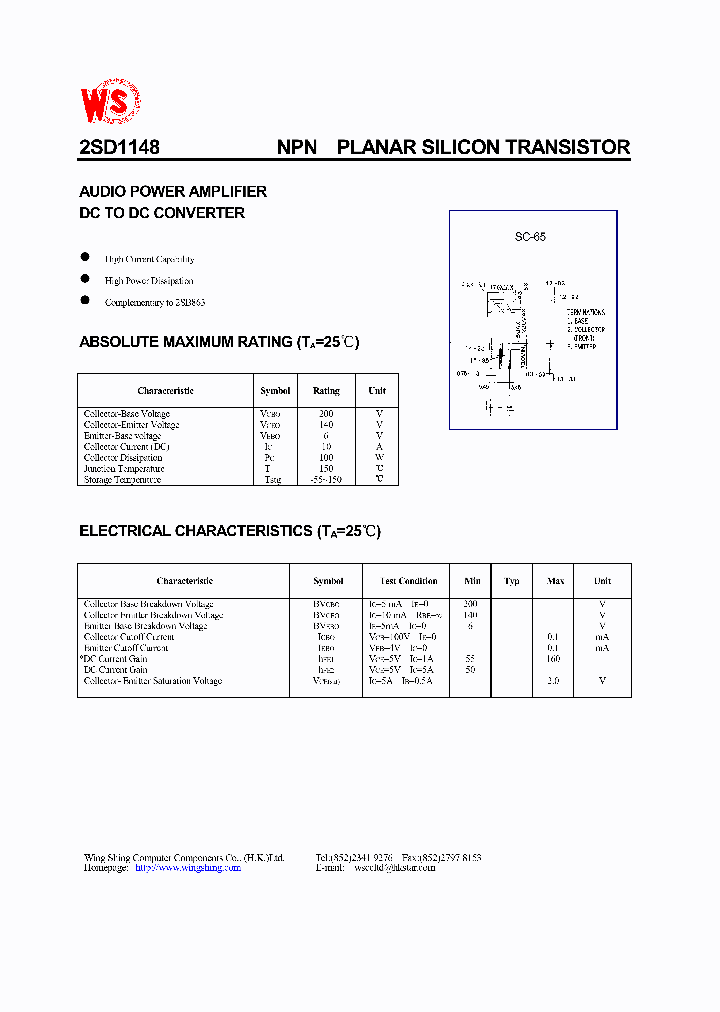 2SD1148_7260.PDF Datasheet
