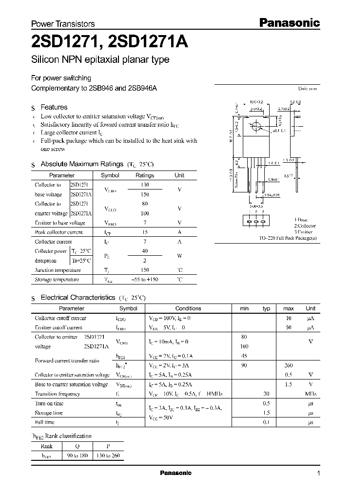 2SD1271_18178.PDF Datasheet