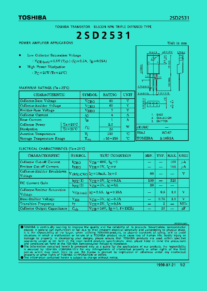 2SD2531_194750.PDF Datasheet