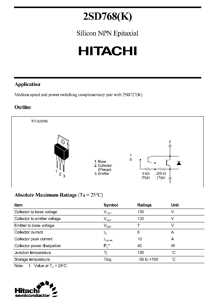 2SD768_7390.PDF Datasheet