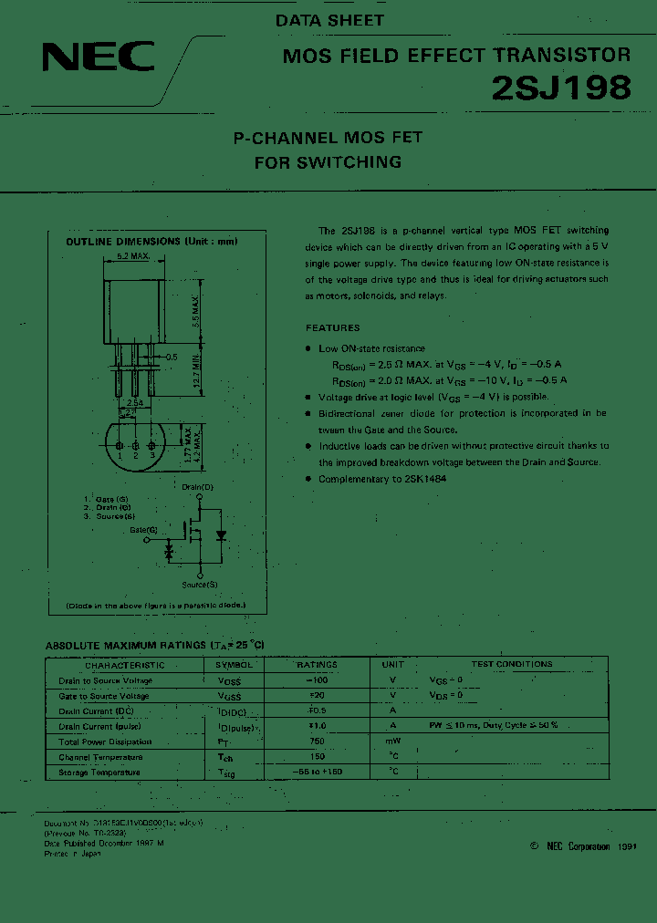 2SJ198_12715.PDF Datasheet