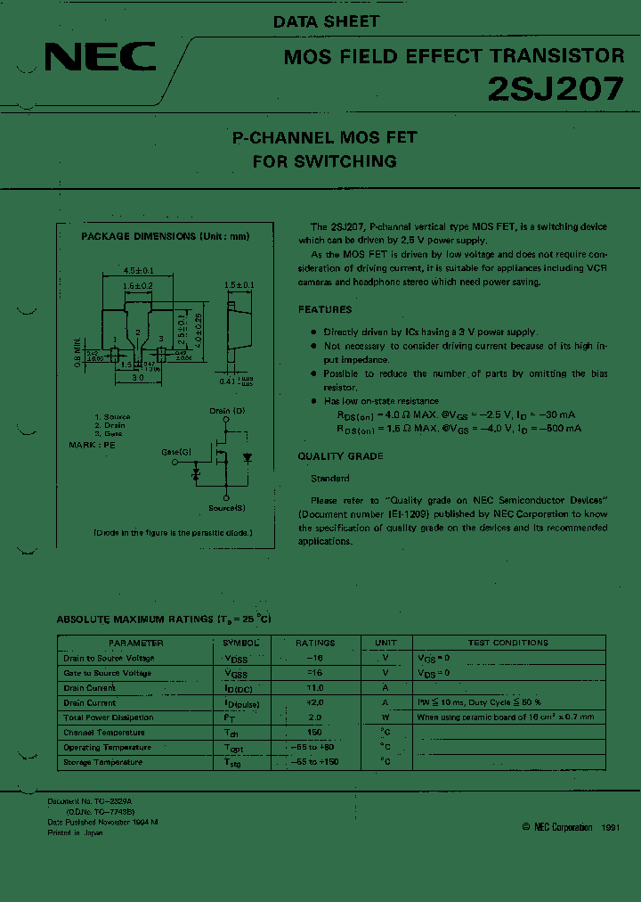2SJ207_12723.PDF Datasheet
