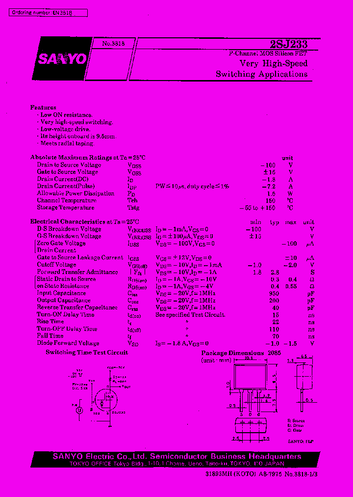 2SJ233_12741.PDF Datasheet