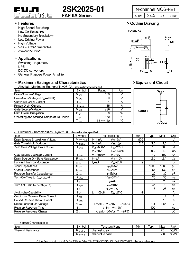 2SK2025-01_162187.PDF Datasheet