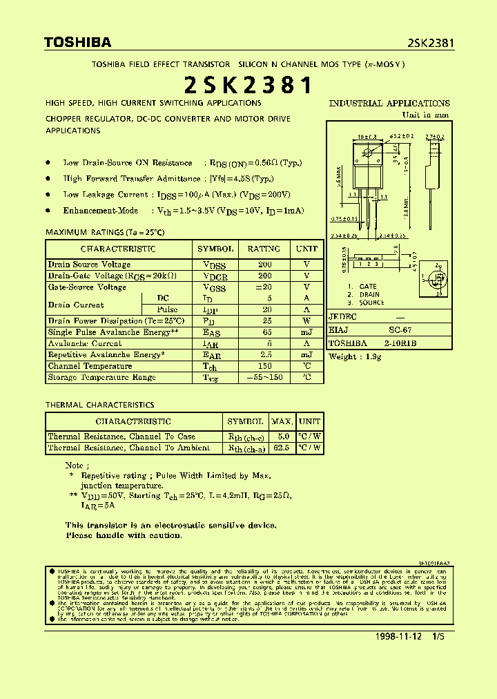 2SK2381_17372.PDF Datasheet