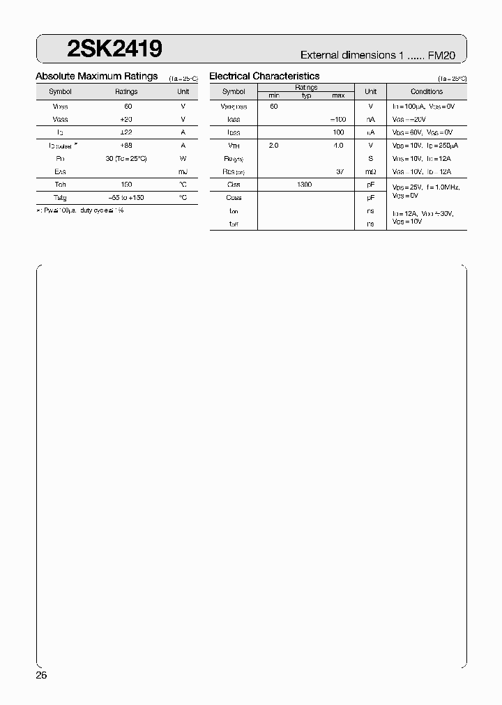 2SK2419_185222.PDF Datasheet