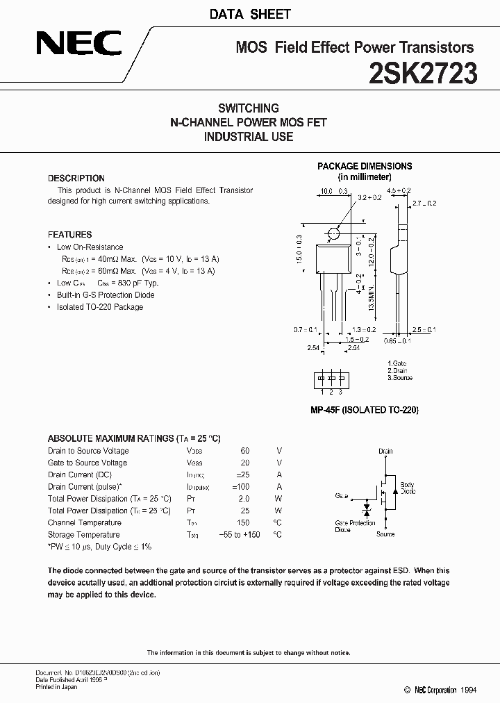 2SK2723_45339.PDF Datasheet