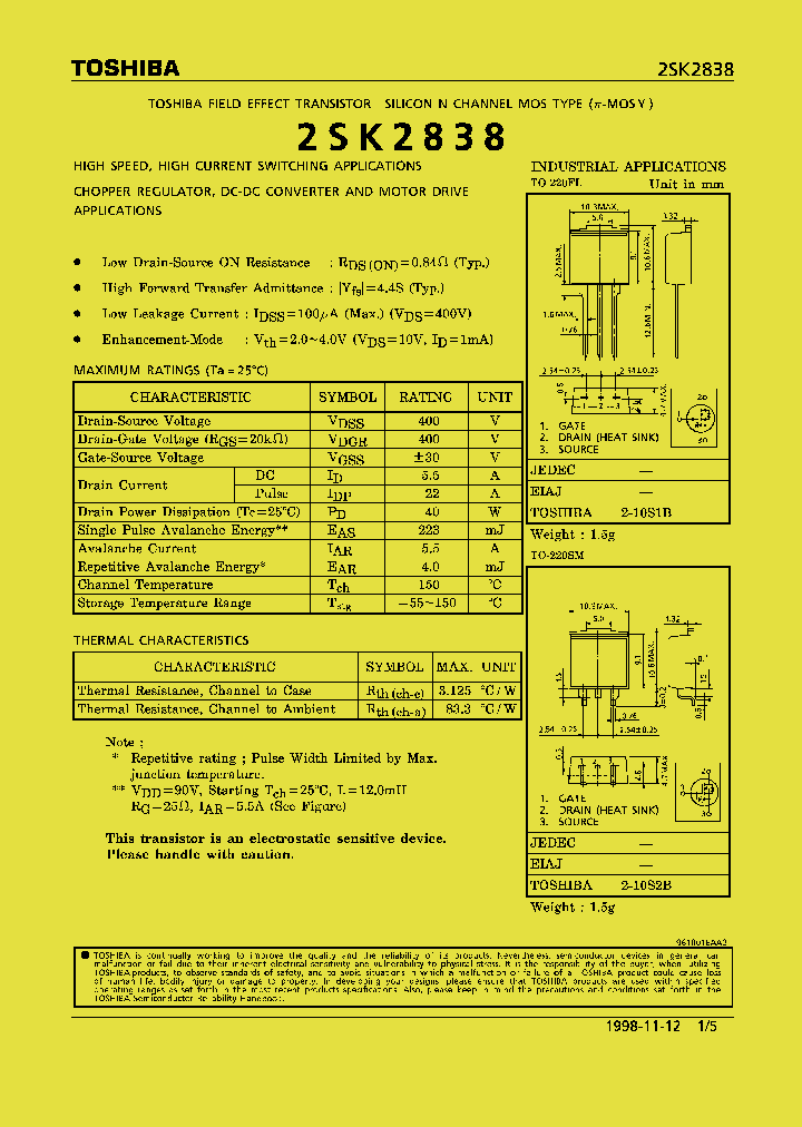2SK2838_178247.PDF Datasheet