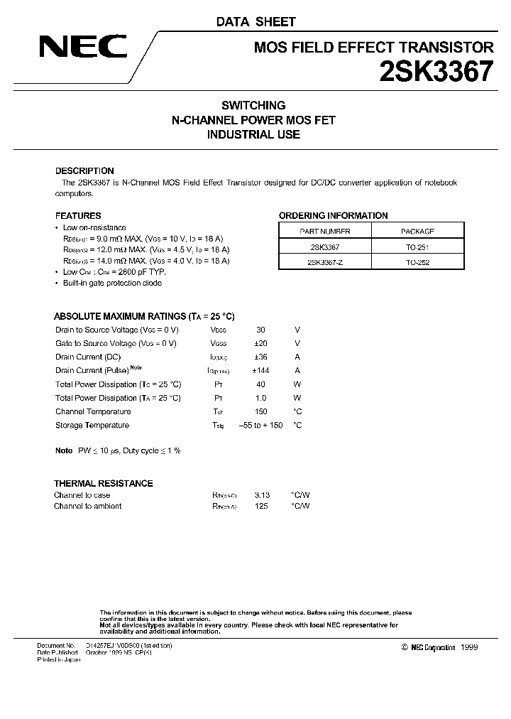 2SK3367_167675.PDF Datasheet