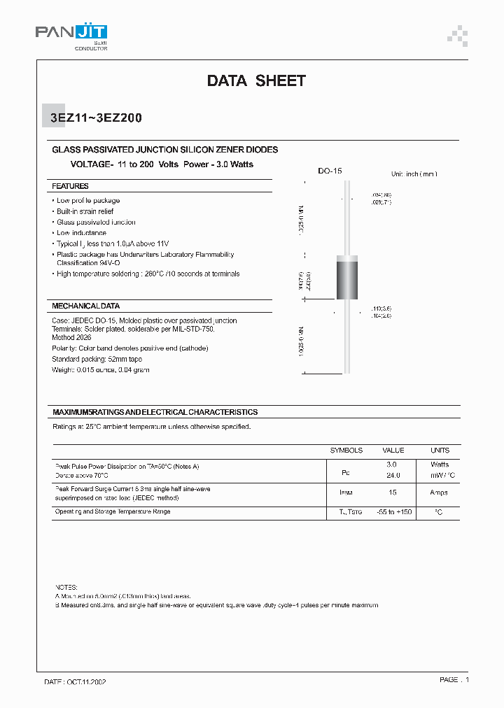 3EZ150_32314.PDF Datasheet