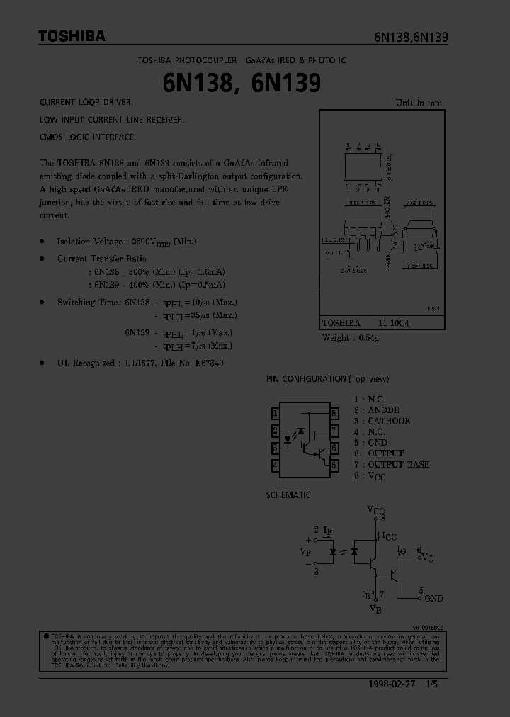 6N138_108401.PDF Datasheet