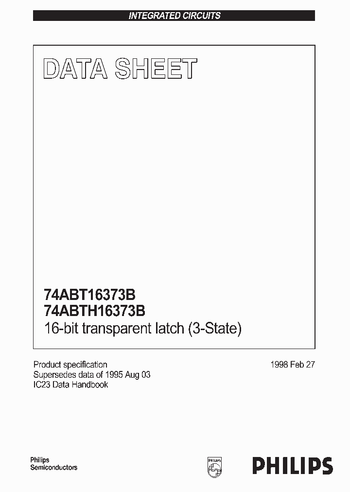 74ABT16373B_121397.PDF Datasheet