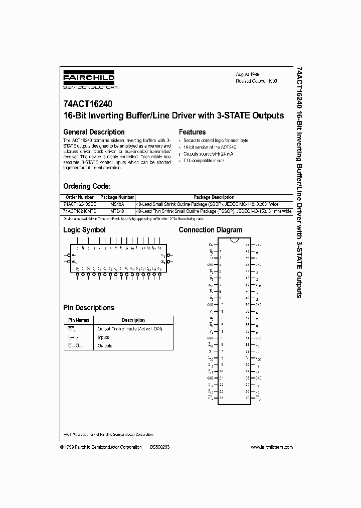 74ACT16240_107772.PDF Datasheet