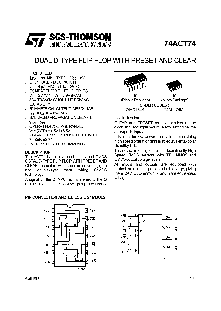 74ACT74_39121.PDF Datasheet
