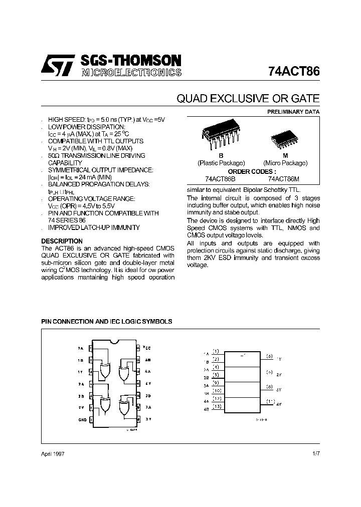 74ACT86_134226.PDF Datasheet