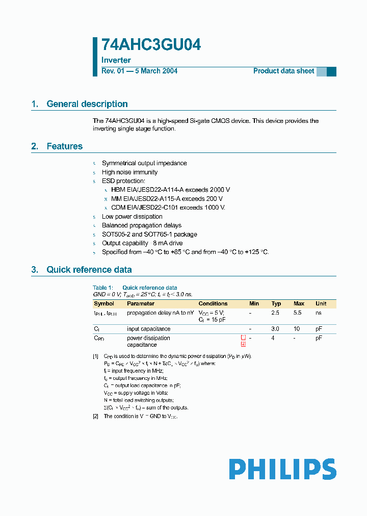 74AHC3GU04_17975.PDF Datasheet