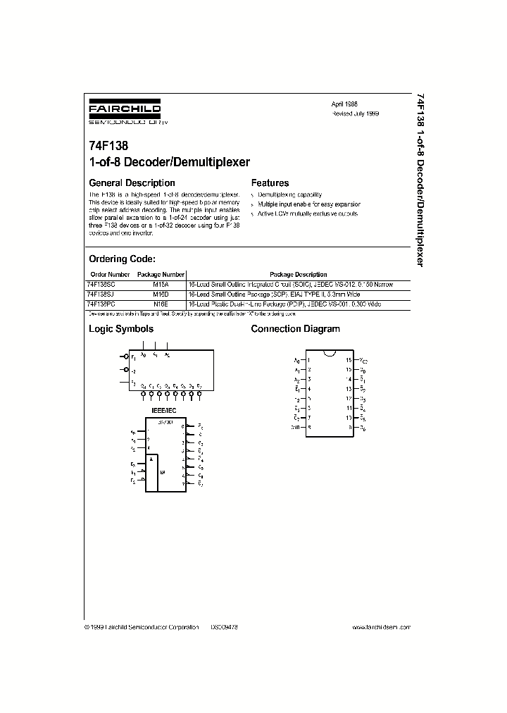 74F138PC_93993.PDF Datasheet