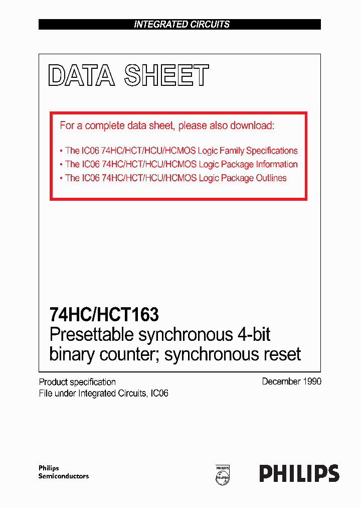 74HC163_18653.PDF Datasheet