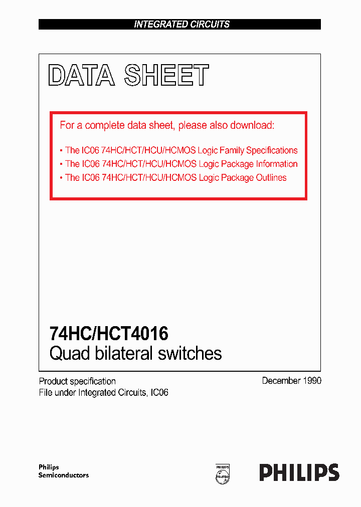 74HC4016_13608.PDF Datasheet