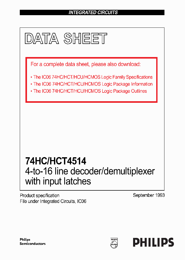 74HCT4514_14519.PDF Datasheet