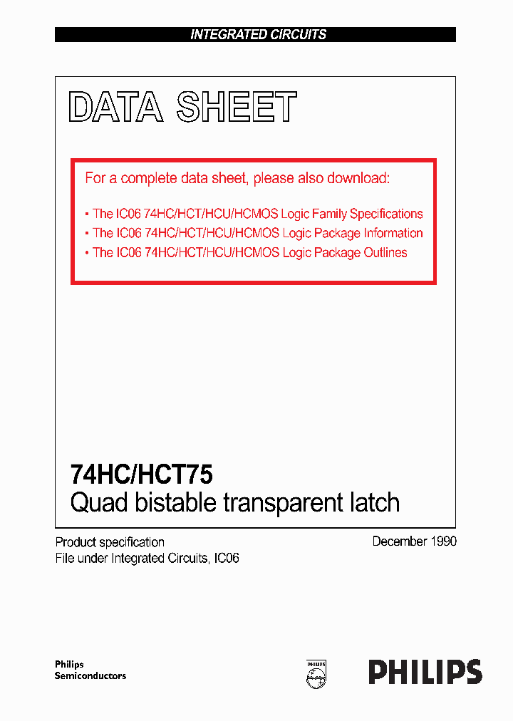 74HC75_97897.PDF Datasheet