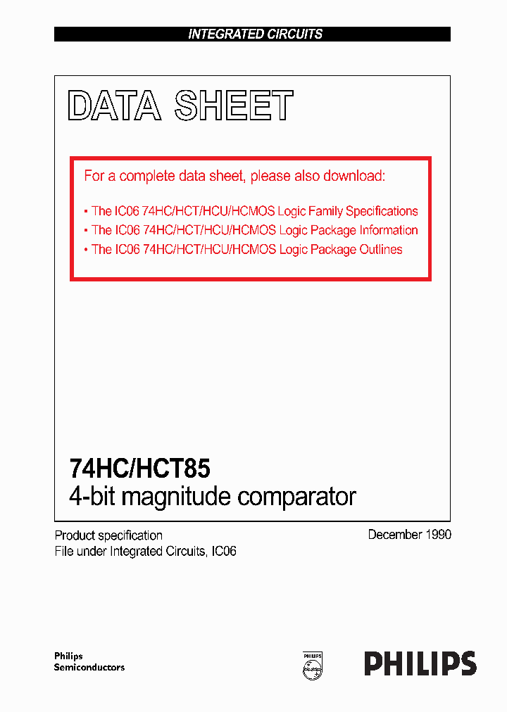 74HC85_175271.PDF Datasheet
