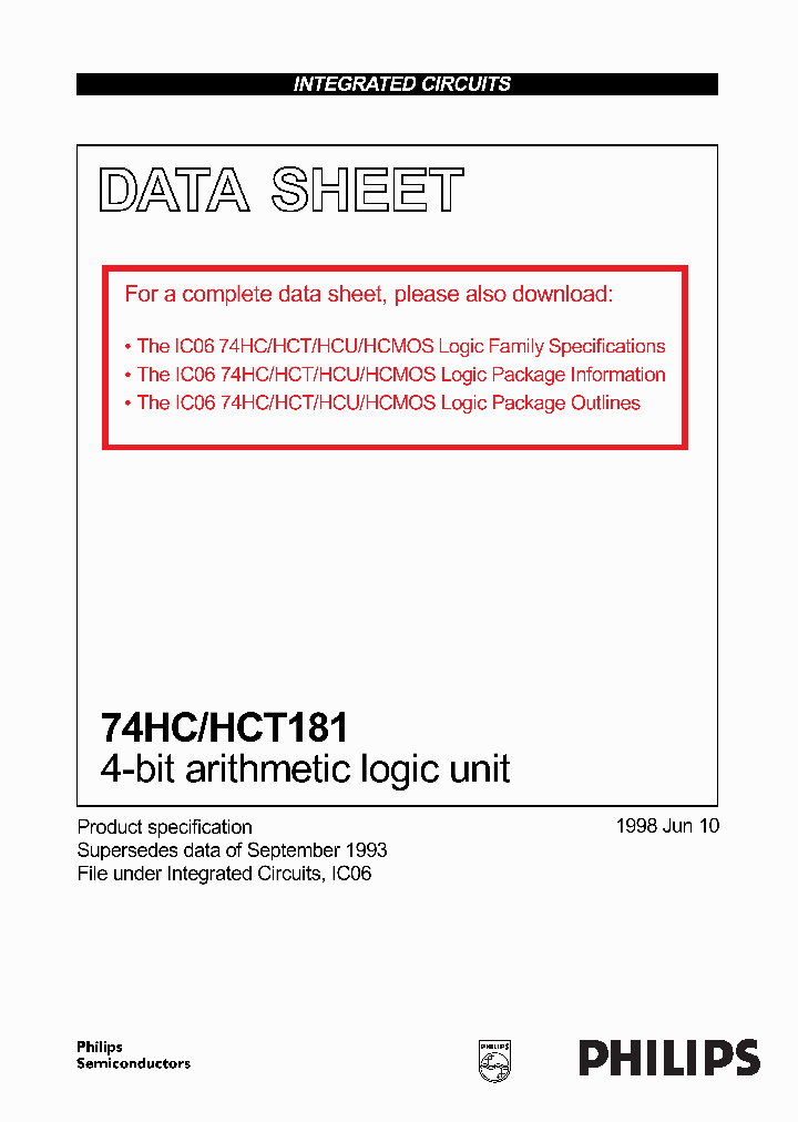 74HCT181_76002.PDF Datasheet
