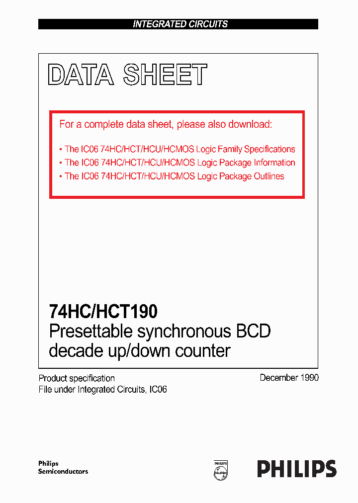 74HCT190_76237.PDF Datasheet