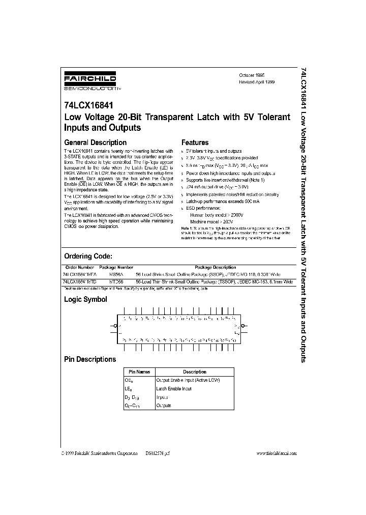 74LCX16841_27908.PDF Datasheet