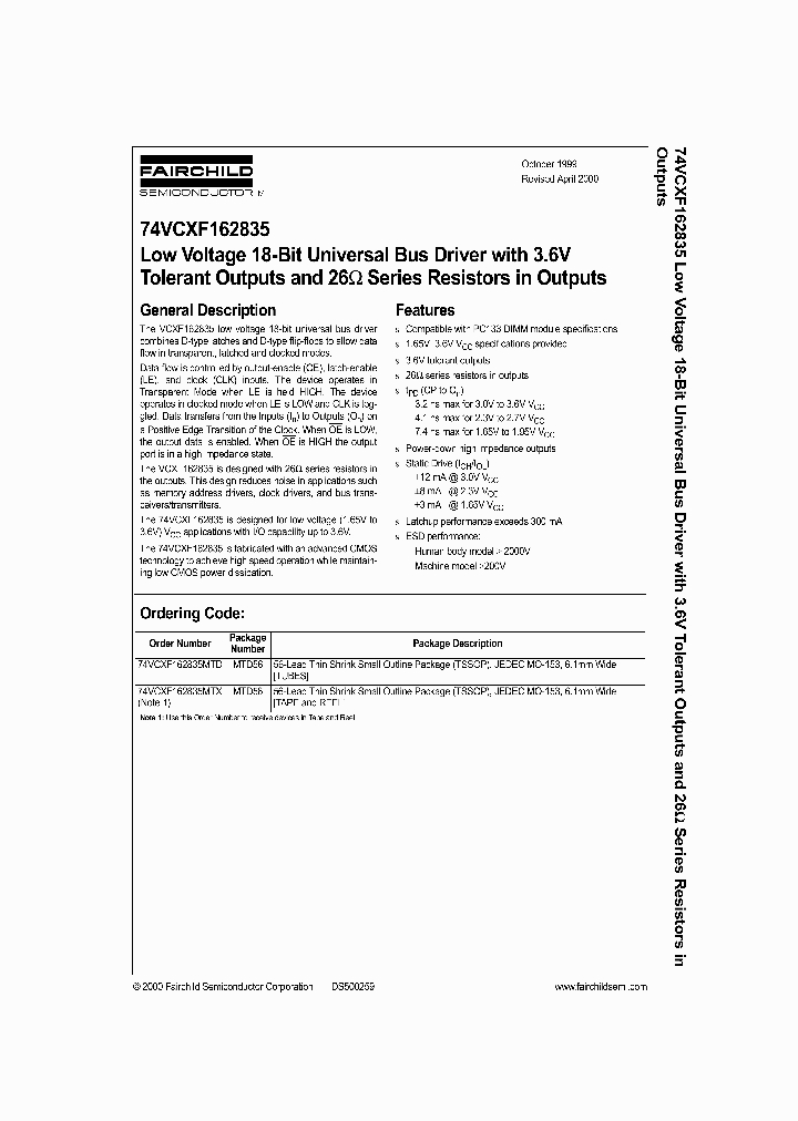 74VCXF162835_56321.PDF Datasheet
