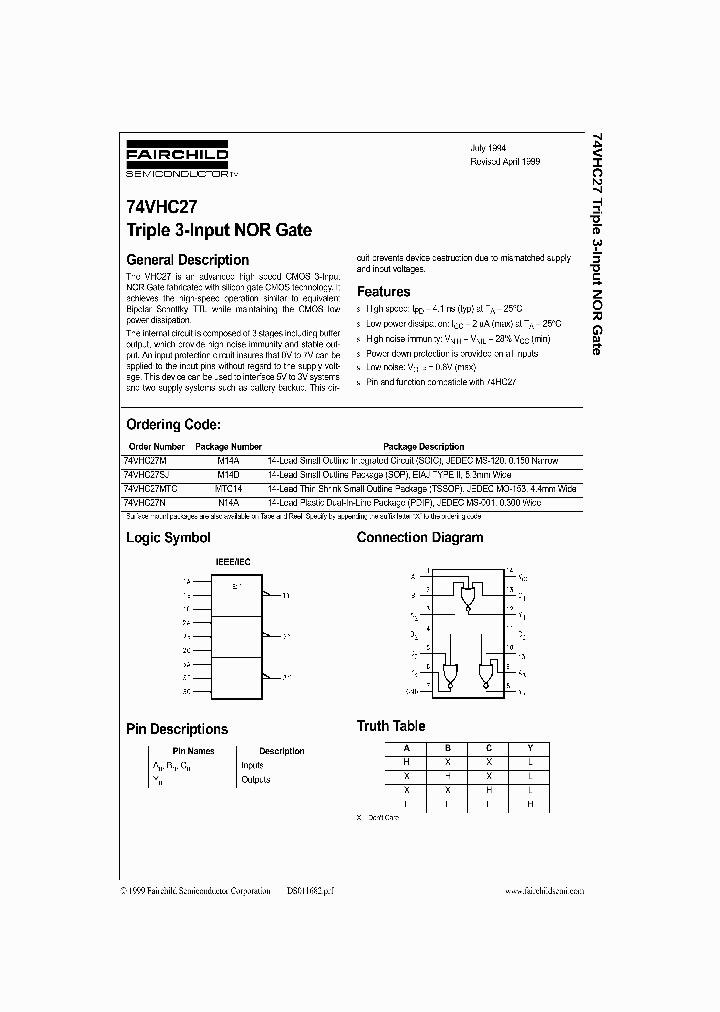74VHC27MTC_55453.PDF Datasheet