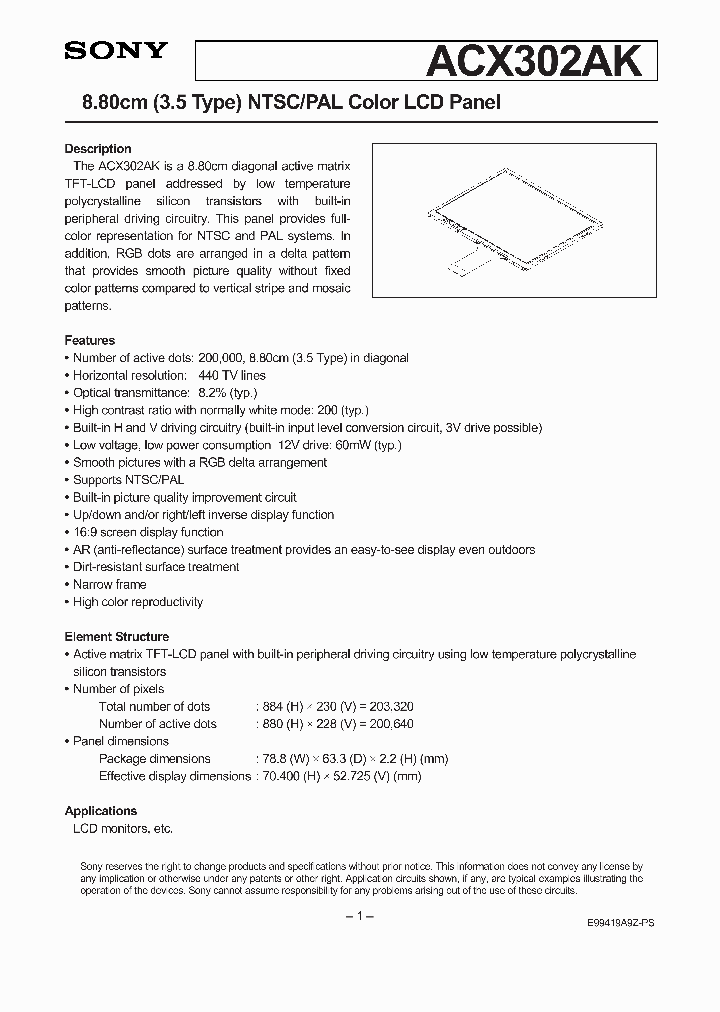 ACX302_46959.PDF Datasheet