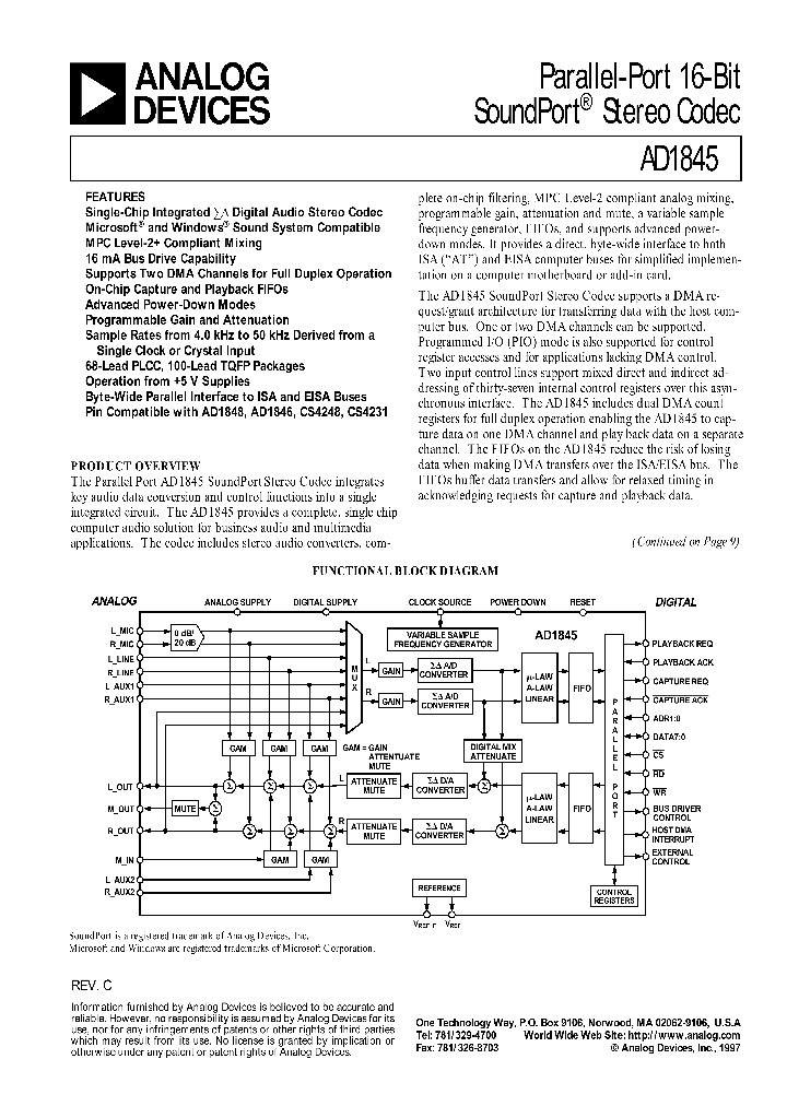 AD1845_20622.PDF Datasheet