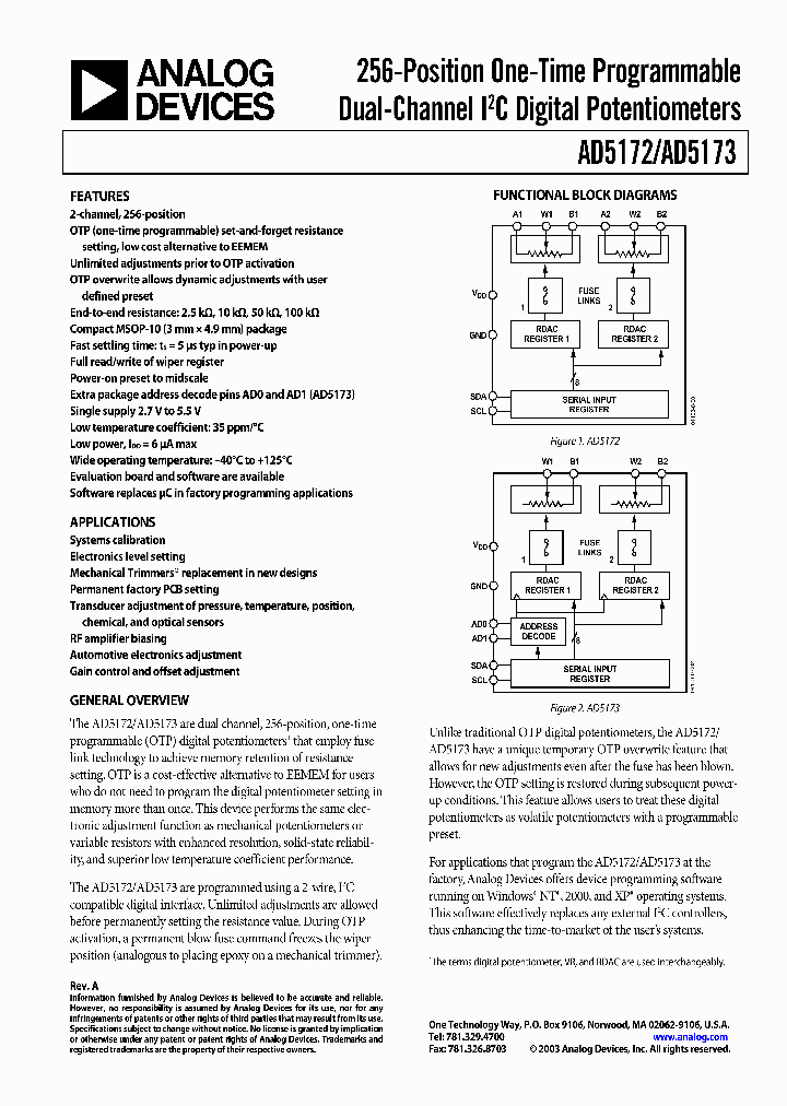 AD5172_190438.PDF Datasheet