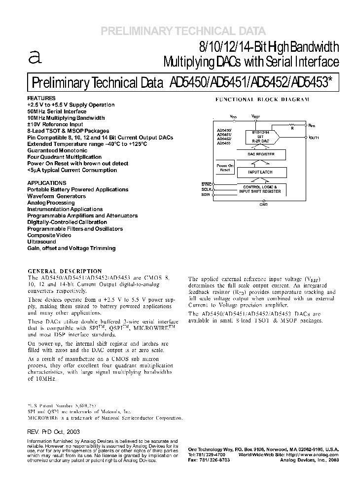 AD5450_55764.PDF Datasheet