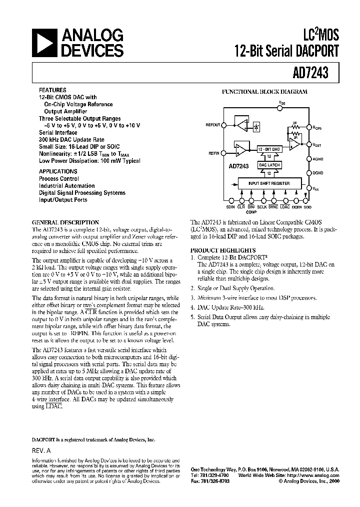 AD7243_142003.PDF Datasheet
