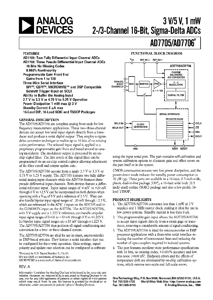 AD7706_127160.PDF Datasheet